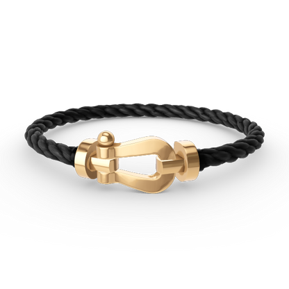 DIANA FORCE LARGE HORSESHOE NO DIAMOND BRACELET GOLD
