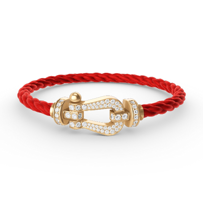 DIANA FORCE LARGE HORSESHOE FULL DIAMOND BRACELET GOLD