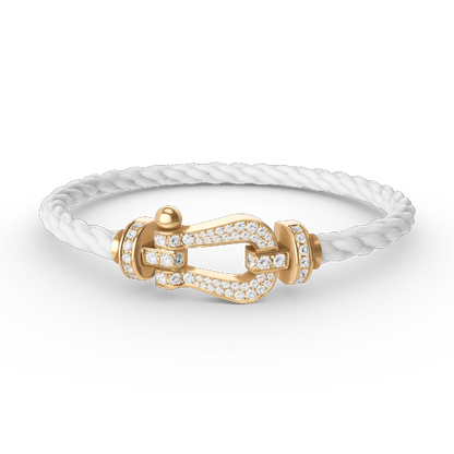 DIANA FORCE LARGE HORSESHOE FULL DIAMOND BRACELET GOLD