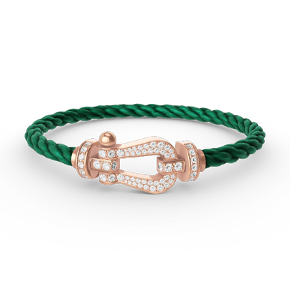 DIANA FORCE LARGE HORSESHOE FULL DIAMOND BRACELET ROSE GOLD