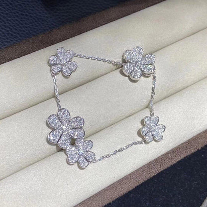 DIANA FRIVOLE SILVER 5 FLOWERS BRACELET