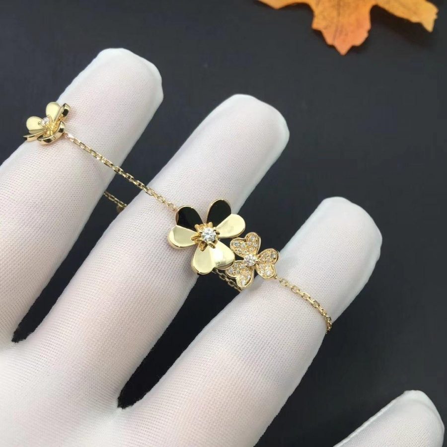 DIANA FRIVOLE GOLD 5 FLOWERS BRACELET