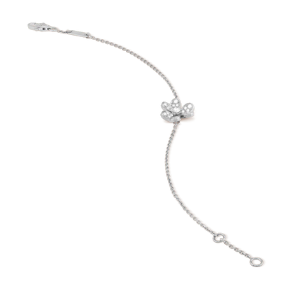 DIANA FRIVOLE SILVER FLOWER DIAMOND BRACELET