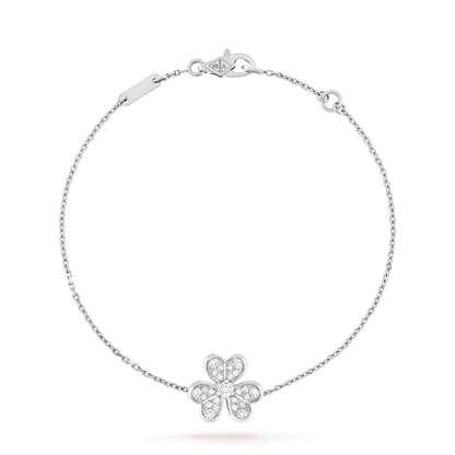 DIANA FRIVOLE SILVER FLOWER DIAMOND BRACELET