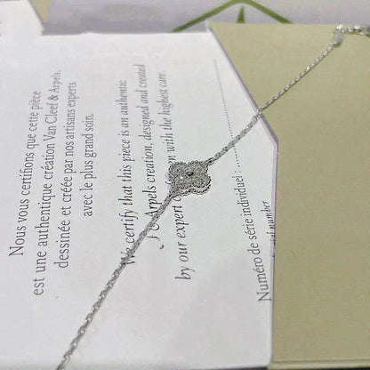 DIANA CLOVER  SINGLE FLOWER BRACELET SILVER