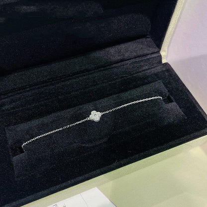 DIANA CLOVER  SINGLE FLOWER BRACELET SILVER