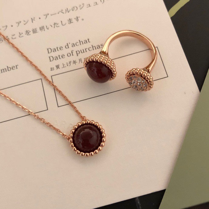 DIANA PERLEE COULEURS DIAMOND ROSE GOLD BETWEEN THE FINGER RING