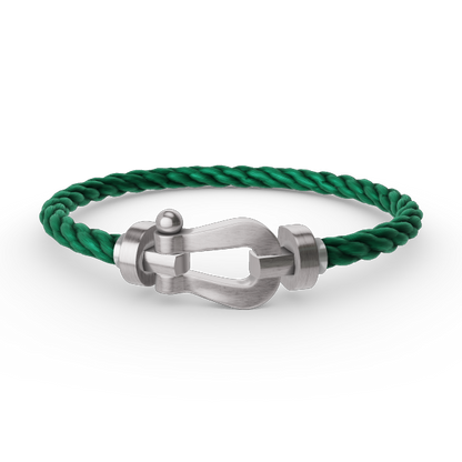 DIANA FORCE LARGE HORSESHOE NO DIAMOND BRACELET SILVER